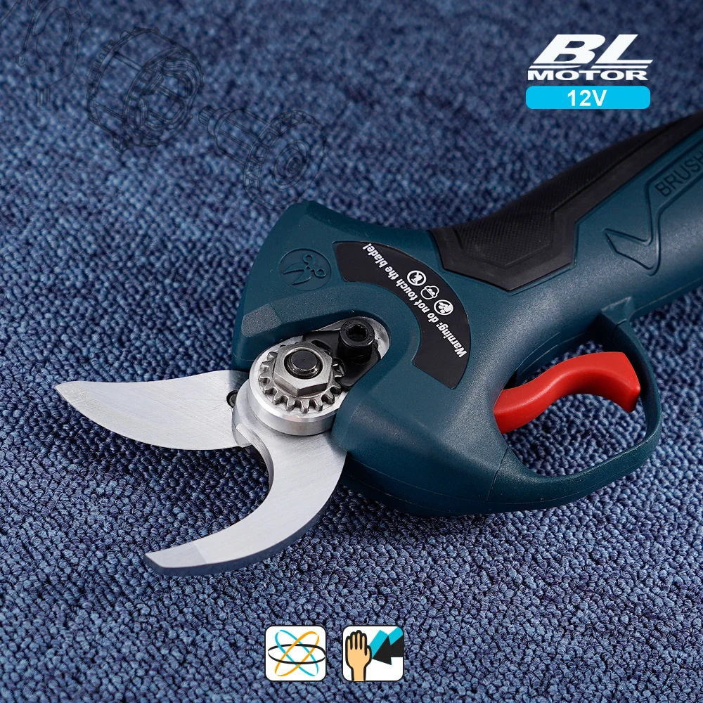 12V Brushless Electric Pruner Pruning Shear Scissors High Speed Efficient Tree Bonsai Pruning Branches Cutter Landscaping Tool