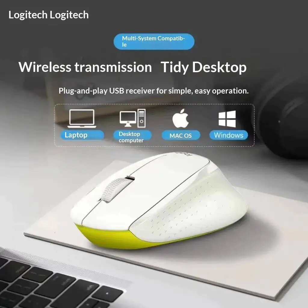 Scratch Resistant Shell Logitech M330 Silent Wireless Mouse Reduce Wrist Fatigue For All Day Long Computer Office Usage