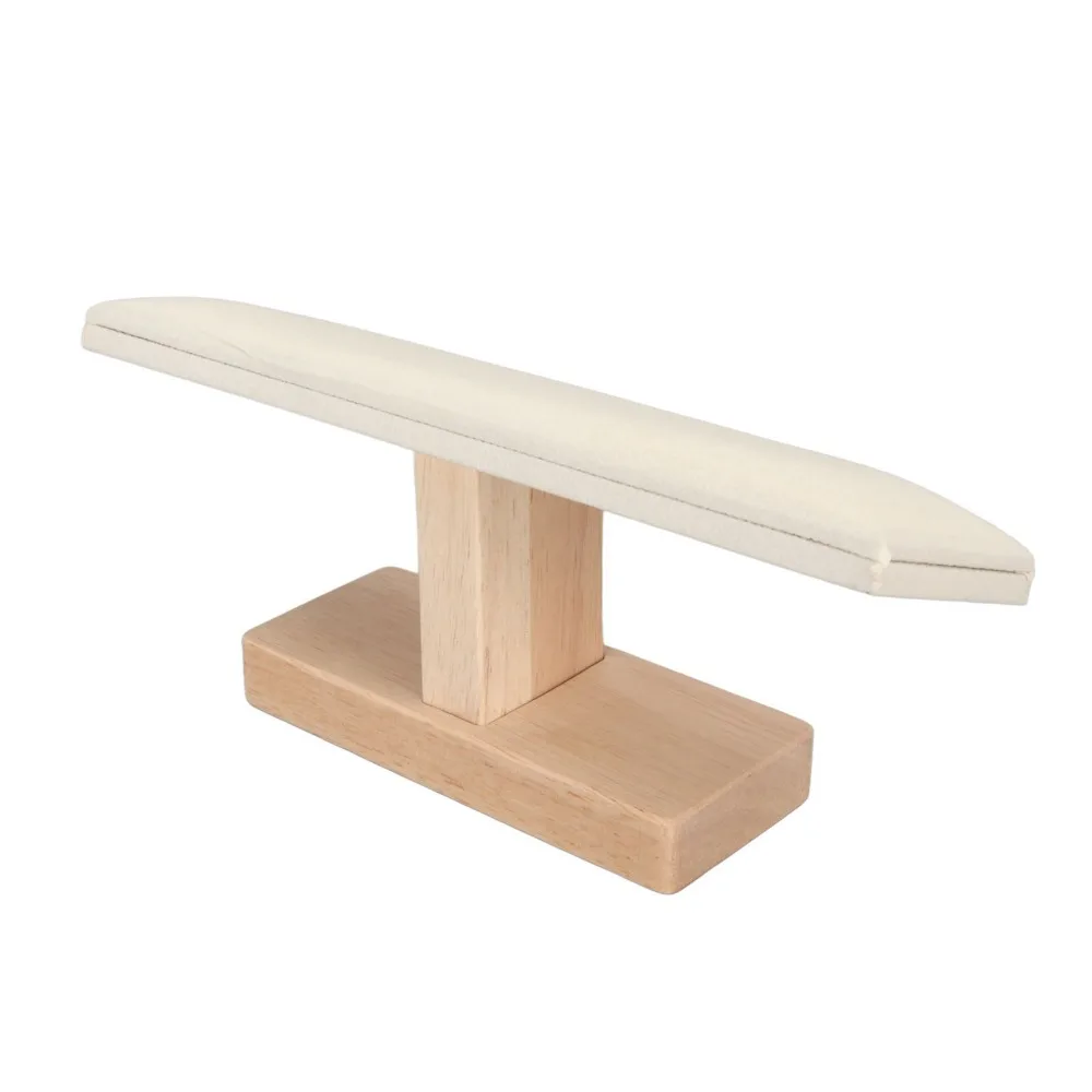 Secure Wood T Bar Bracelet Holder Beige 20*6cm Jewelry Display Stand Bracelet Organizer Rack Decorative Organizer