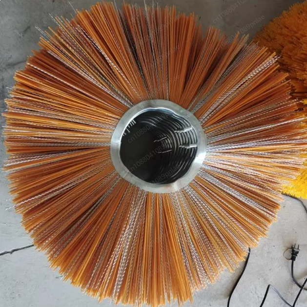 Steel Wire Snow Sweeper Brush Roller Full Steel Wire Clearing Roller Plow Removal Brush