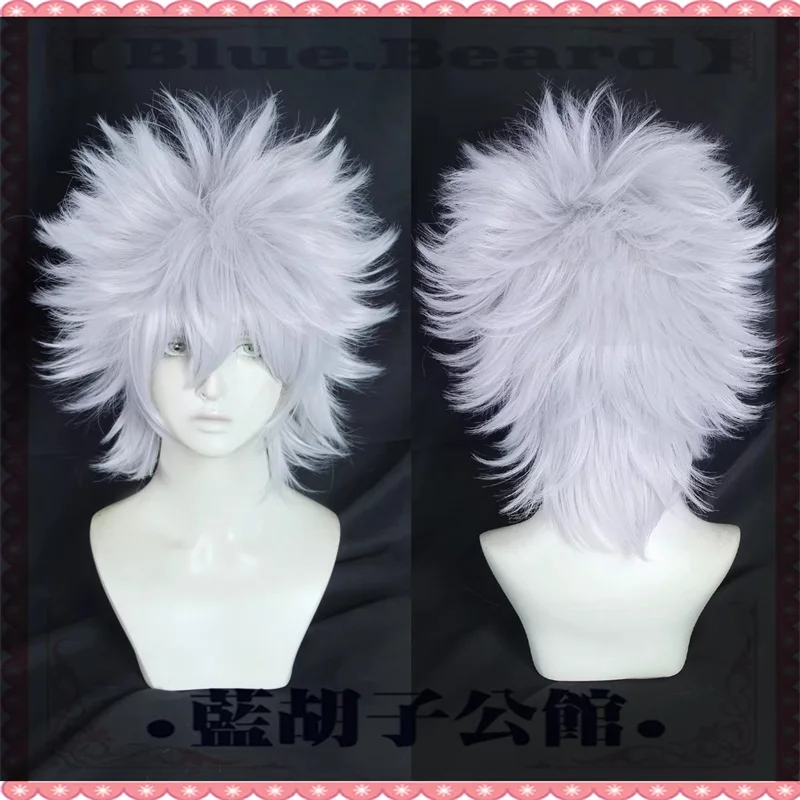 

Парик для косплея Katekyo Hitman Reborn Byakuran Gesso, короткий, термостойкий, из синтетических волос