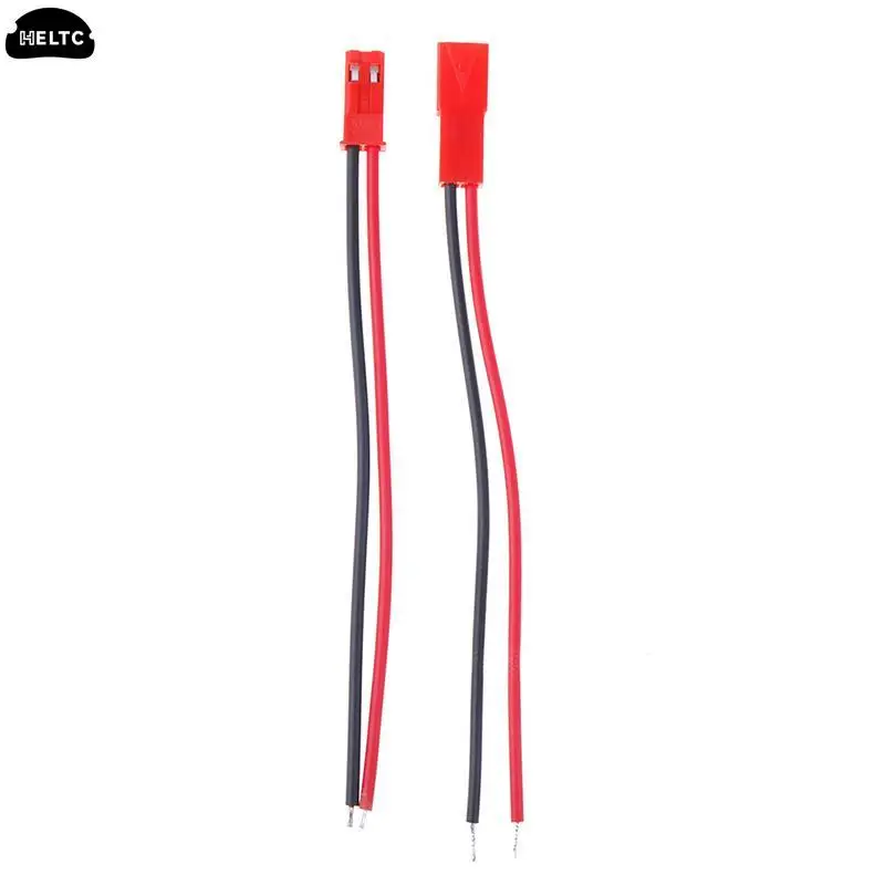 Conector rojo de 2 pines para helicóptero, Cable de enchufe JST de 22 AWG para batería de RC, decoración de luces LED, 10 pares