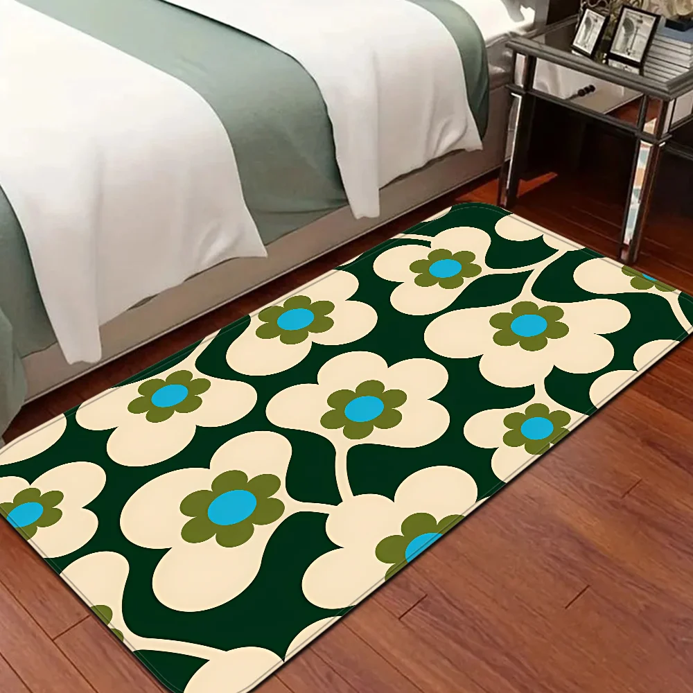 Orla Kiely Leaf Flower Floor Carpet Nordic Style Home Doormat Bathroom-Toilet Mats Bedroom Hotel Decor Mat