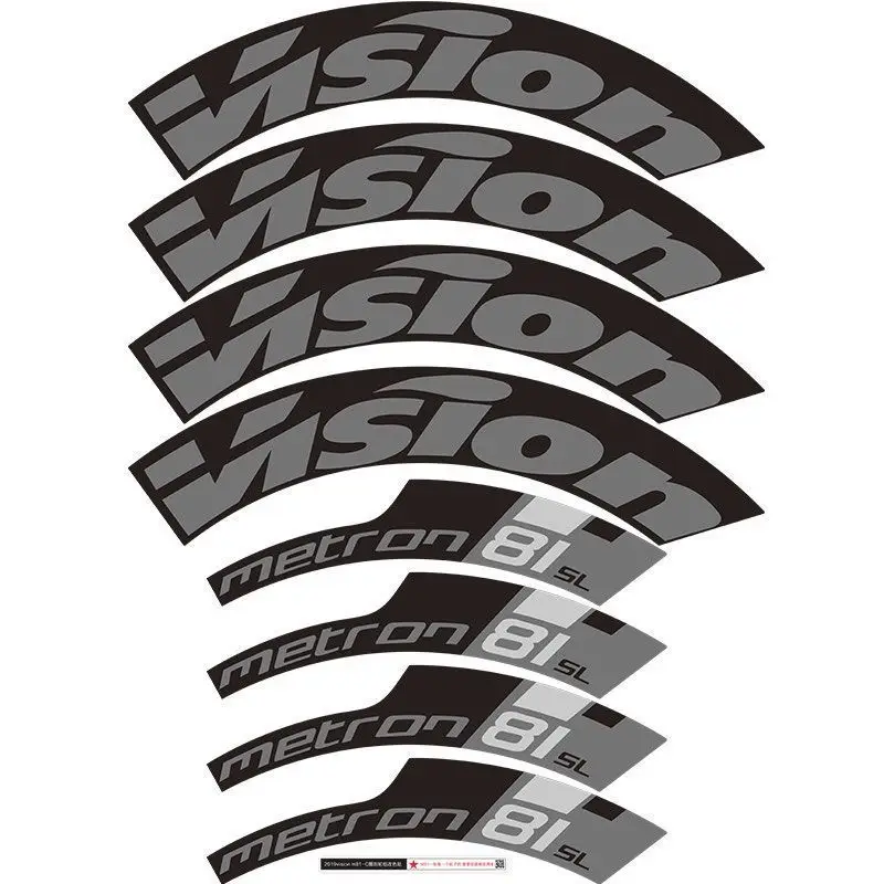 ملصقات تغيير اللون لعجلات الدراجات فيجن M8 لعام 209، متوفرة لـ 8/88/ إطار، ملصقات لمعدات وإكسسوارات ركوب الدراجات