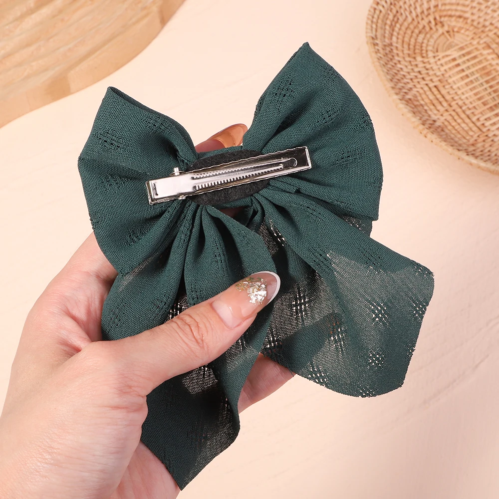 2Pcs/Set Sweet Floral Print Bowknot Hair Clips For Women Girls Plaid Bows Hairpins Barrettes Headwear Fashion Hair Accessories