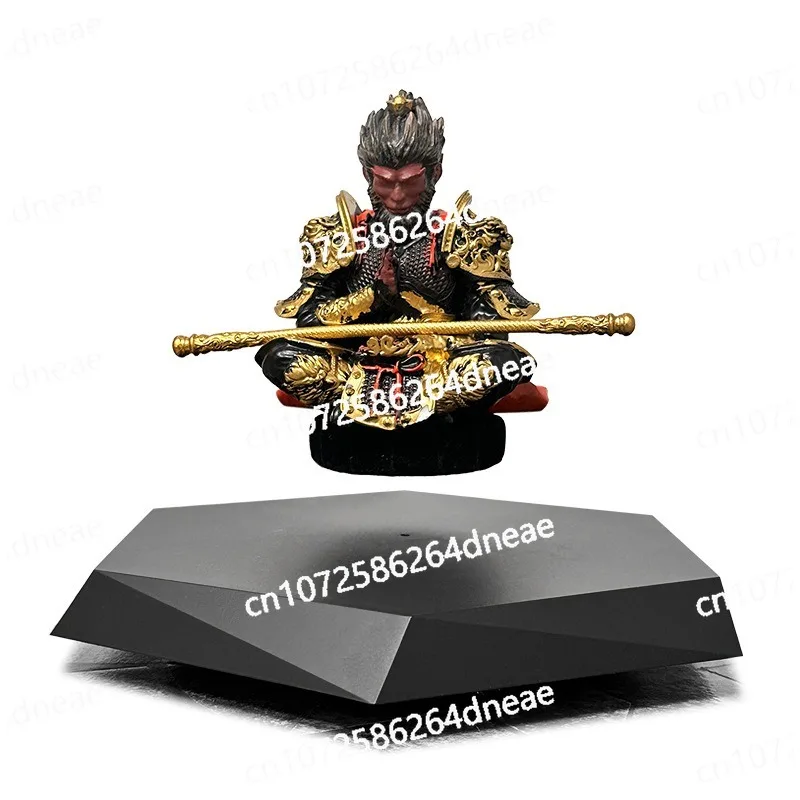 display creative decoration; Sun Wukong holding a black myth. Sun Wukong holding a black myth magnetic levitation advertising