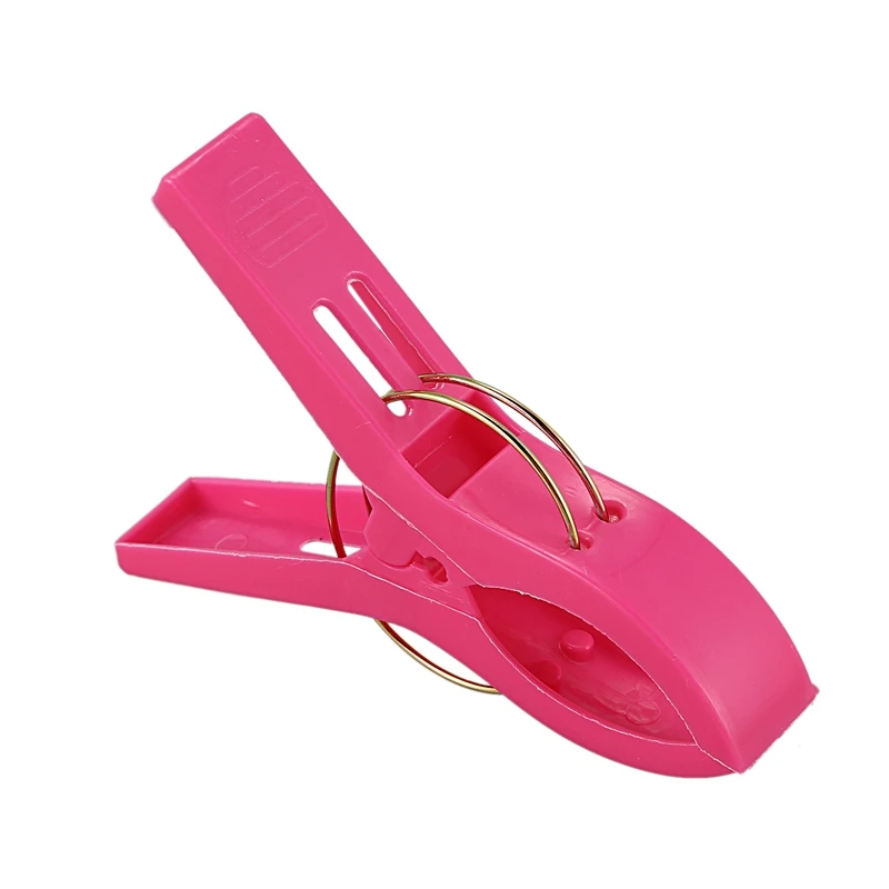 Pack Of 8 Large Bright Colour Plastic Beach Towel Pegs Clips For Sunbed, Various Colours