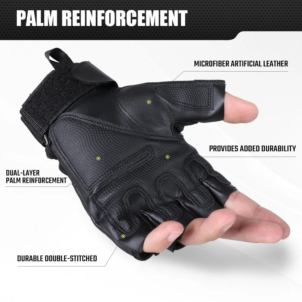 Men Cycling Gloves Half Finger Tactical Soft Shell Outdoor Training Hunting Shooting Camping Hiking Protection Motorcycle Gloves view 4