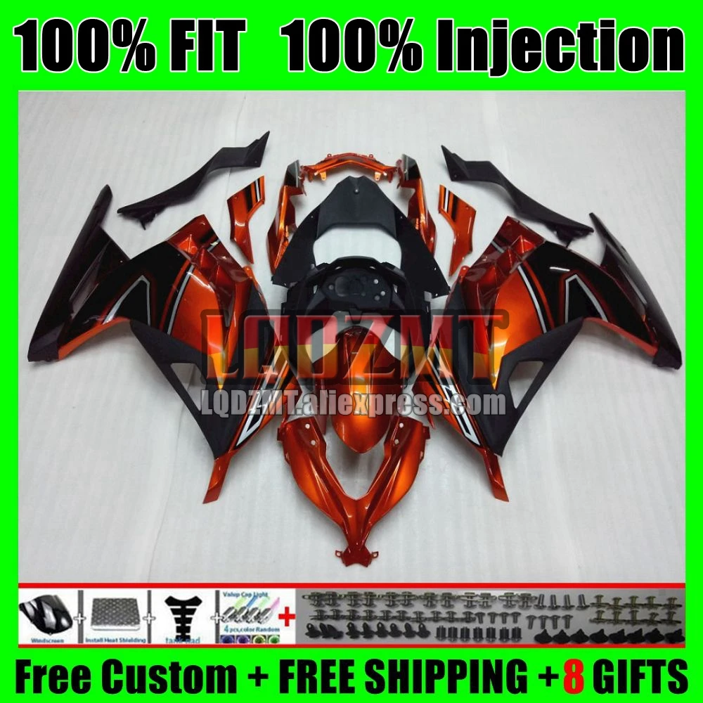 OEM Body For KAWASAKI NINJA ZX-300R ZX 300R ZX 300 2013 2015 Graffiti red 2016 2017 75No.21 ZX300R ZX300 13 14 15 16 17 Fairing