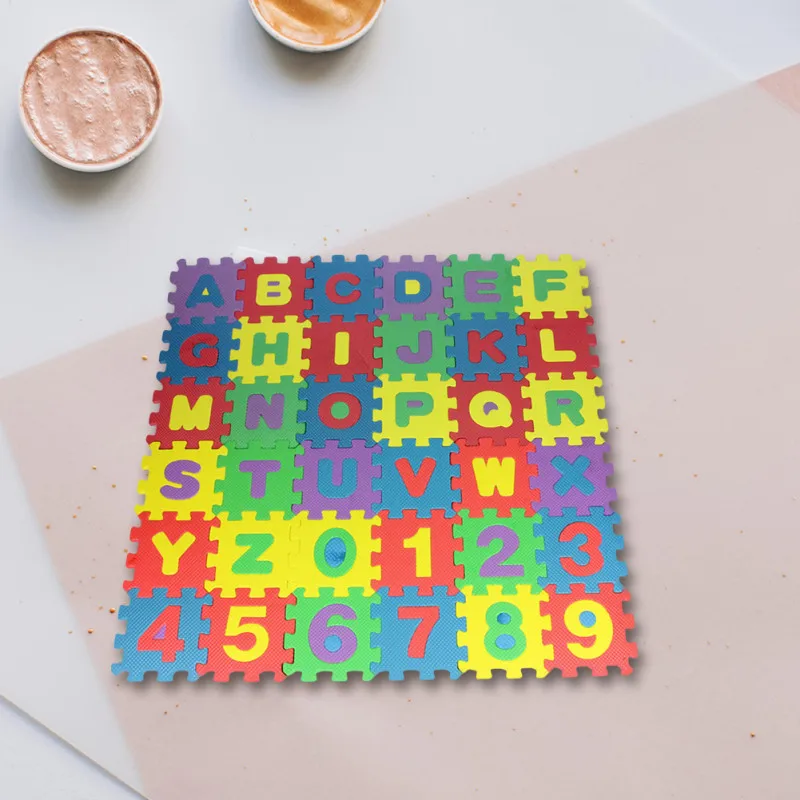 Mini 36PCS Children Foam Mats Letters Numbers Baby Kids Early Educational Puzzle Blocks Floor Children Soft Mat Alphabet Toys