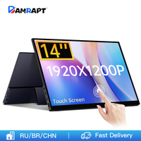 Damrapt 14'' Portable Monitor Touchscreen 1920x1200p Metal Frame External Screen for PC Laptop Phone Switch PS5 Xbox MacBook