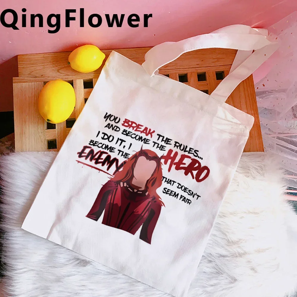 Scarlet Witch shopping bag grocery jute bag bolso tote reusable bag sacola tote reusable boodschappentas grab