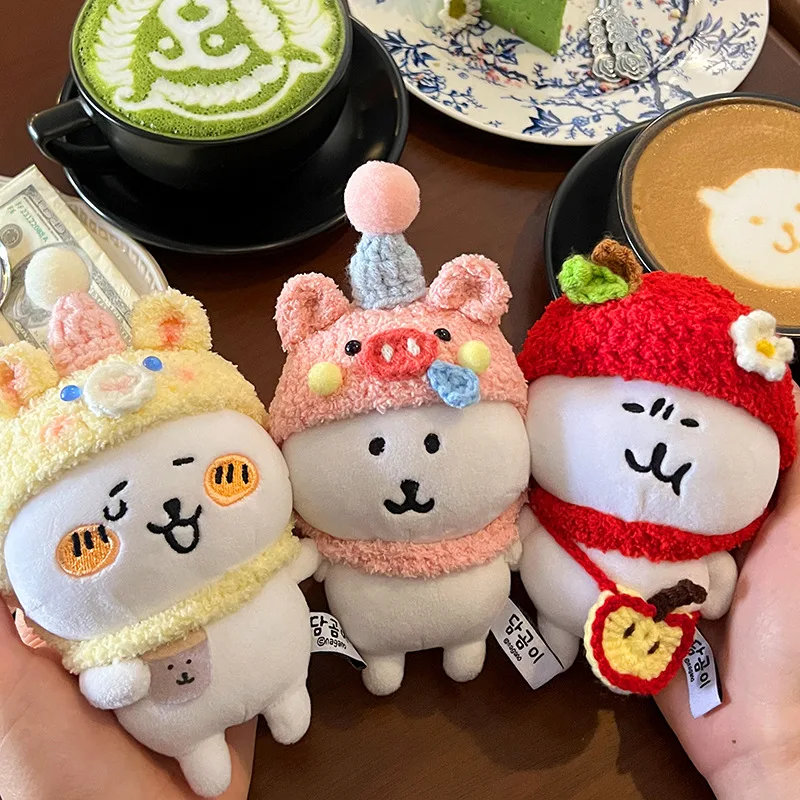

Handmade Plush Clothes 13cm Self Joke Bear Head Cover Cute Cotton Doll Crossbody Bag Clothes Hat Doll Accessories Only clothes