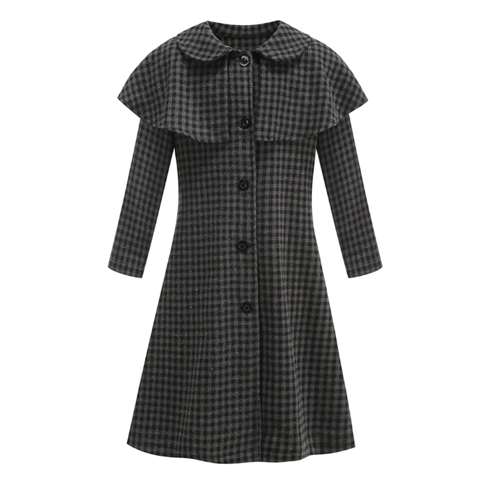 

Зимние костюмы Аддамс на Хэллоуин, детское карнавальное платье в среду, рождественская семейная одежда для косплея, богемное шерстяное пальто для девочек