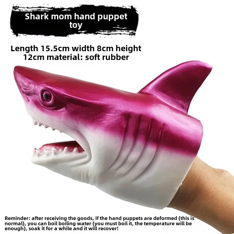 Burattini a mano per animali Infanzia Bambini Giocattolo di gomma fresco Squalo Forma di dinosauro Storia Fai finta di giocare Guanti Regalo per i bambini