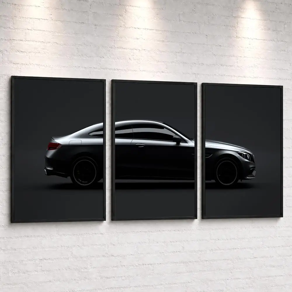 C-C63 S Performance Sedan Painting Calligraphy Canvas Poster Set Wall Artwork Prints for Bedroom Living Room Home Decor Gift