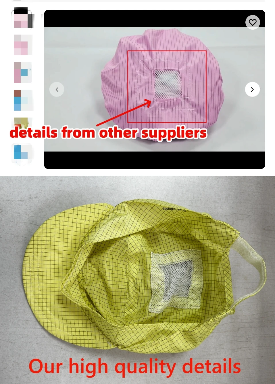 20PCS Manufacturer Factory Dust Free Workshop Work Cap Anti-static Cap Antistatic Safety Hat Wholesale Esd Cleanroom Lab Cap