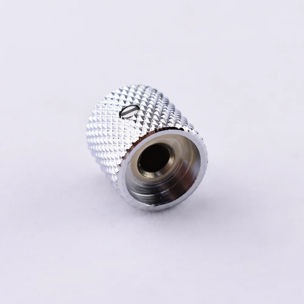 1 Piece  Flat Top Metal Knob For Electric Guitar Bass  19MM*19MM*6.0MM/6.35MM  1/4 Inch