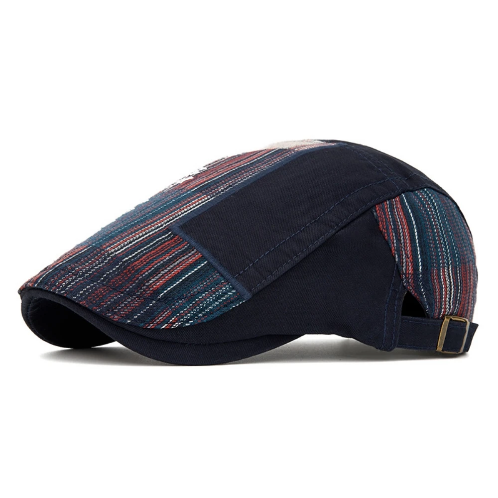 Ethnic style ribbon patchwork forward hat suitable for both men and women, perfect for leisure activities, travel or strolling.