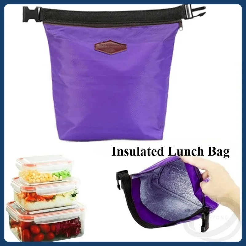1pcs Insulated Lunch Bags Leakproof Small Cooler Bag Oxford  Waterproof Thermal Bag Portable Cool Bag Camping Picnic Bento Bags