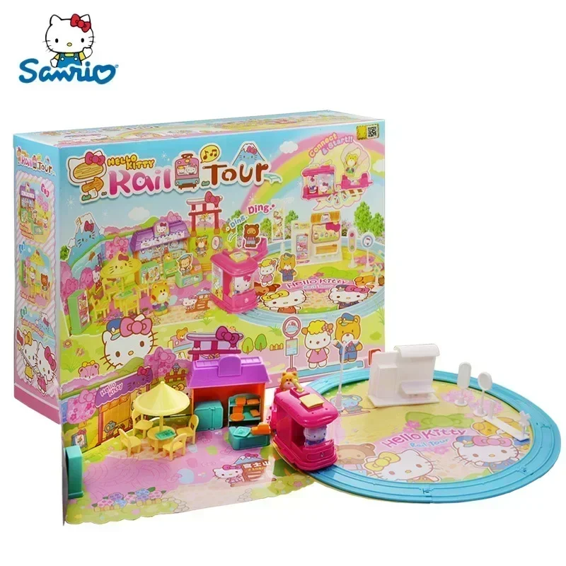 Sanrio Anime Figuren Hallo Kitty Spielzeug Set Straße Ecke Geschichte Convenience Store Set Mädchen Home Spielzeug Action figur Geschenke