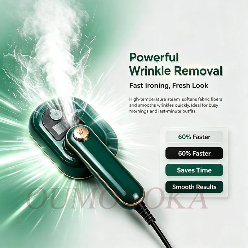 Portable Vertical Mini Steam Ironing Machine for Clothes Laundry Travel Garment Steamer Plate Iron Compact Cleaning Appliance
