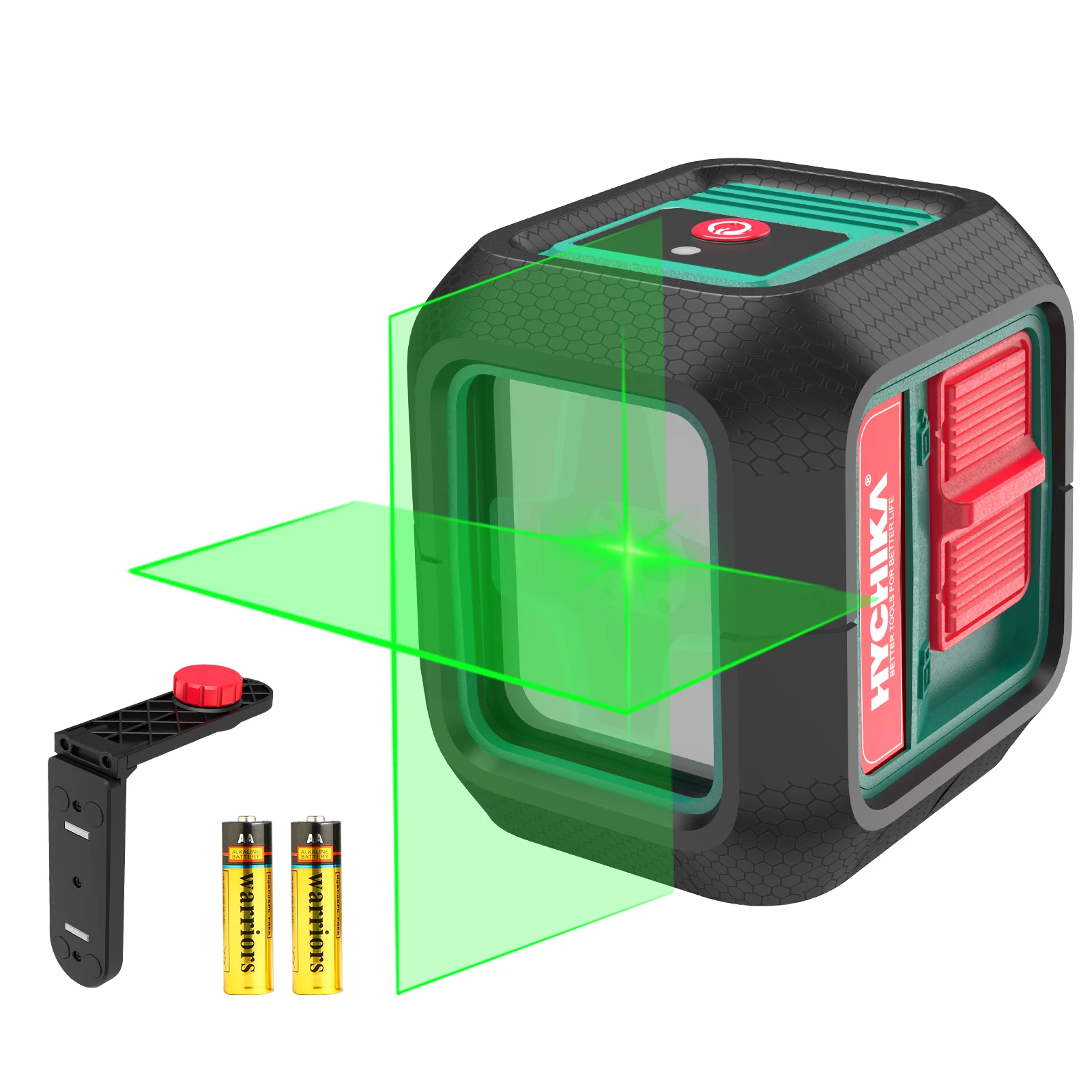 HYCHIKA Cross Line Laser Spirit Level with Magnetic Holder Self-Levelling 50 Feet Green Line Professional Power Tools