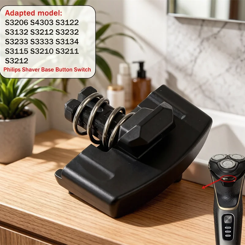 Accesorios de reparación de interruptores de resorte a presión para botones de base de afeitadoras eléctricas, compatibles con los modelos S3206, S3122, S3132, S4303, piezas de repuesto