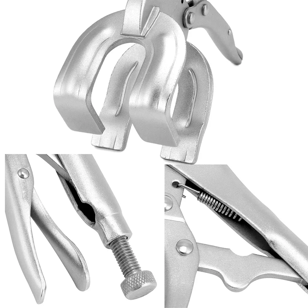 2-Piece Locking Welding Clamps,9-inch Locking Pliers Welding Clamp, U-shaped Jaw Max Capacity Up to 3.54