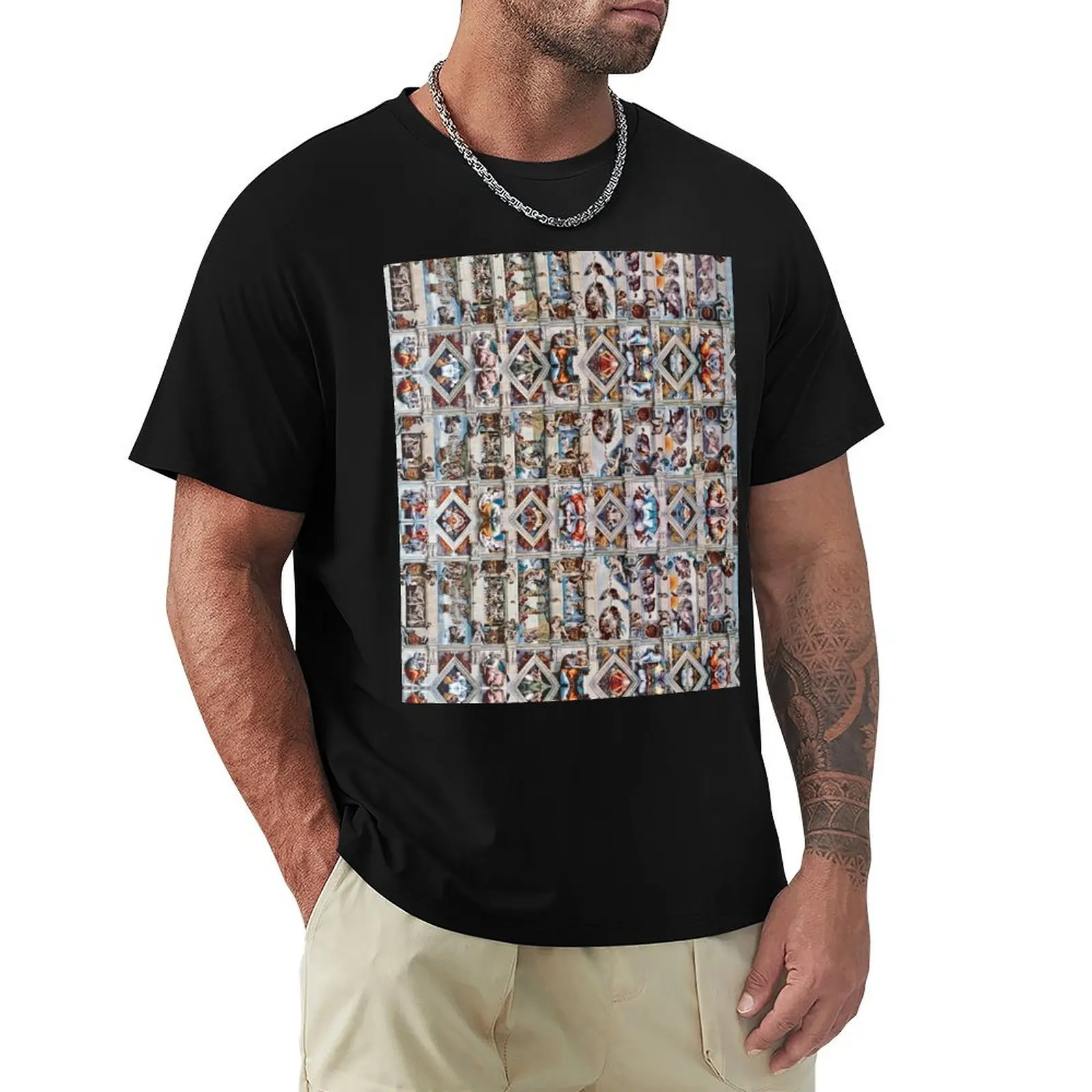 Sistine Chapel Ceiling T-Shirt Lightweight Casual Summer T-Shirt