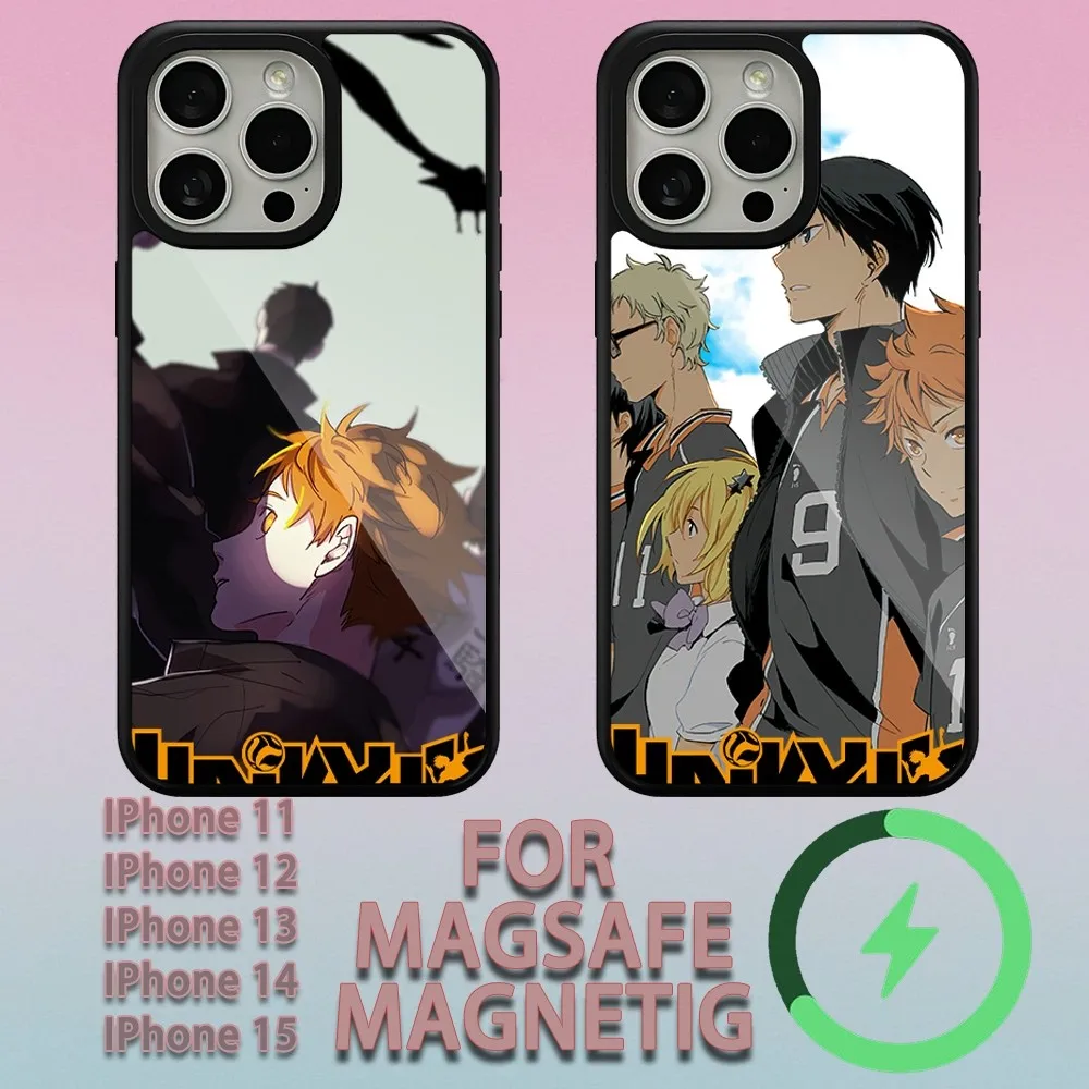 Bilibili Volleyball Boy Haikyuu  Phone Case For iPhone 15 14 13 12 11 Pro Max Plus Magsafe Magnetic Wireless Charging Cover