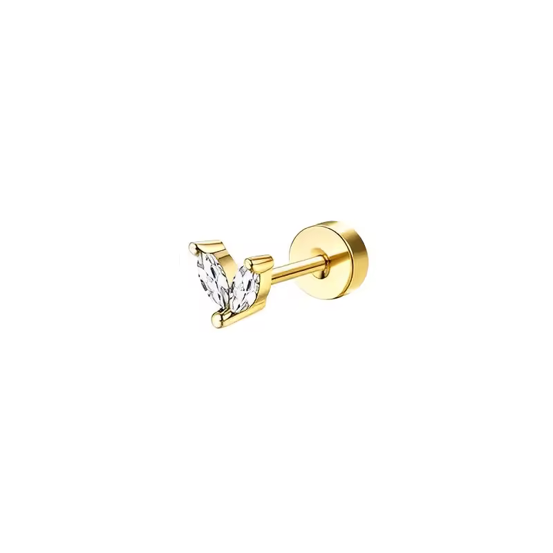 Bobisty 1pc Earrings Surgical Stainless Steel Earrings for Women Dainty Flat Back Earring Stud Hoop Cartilage for Sensitive Ears - Image 14