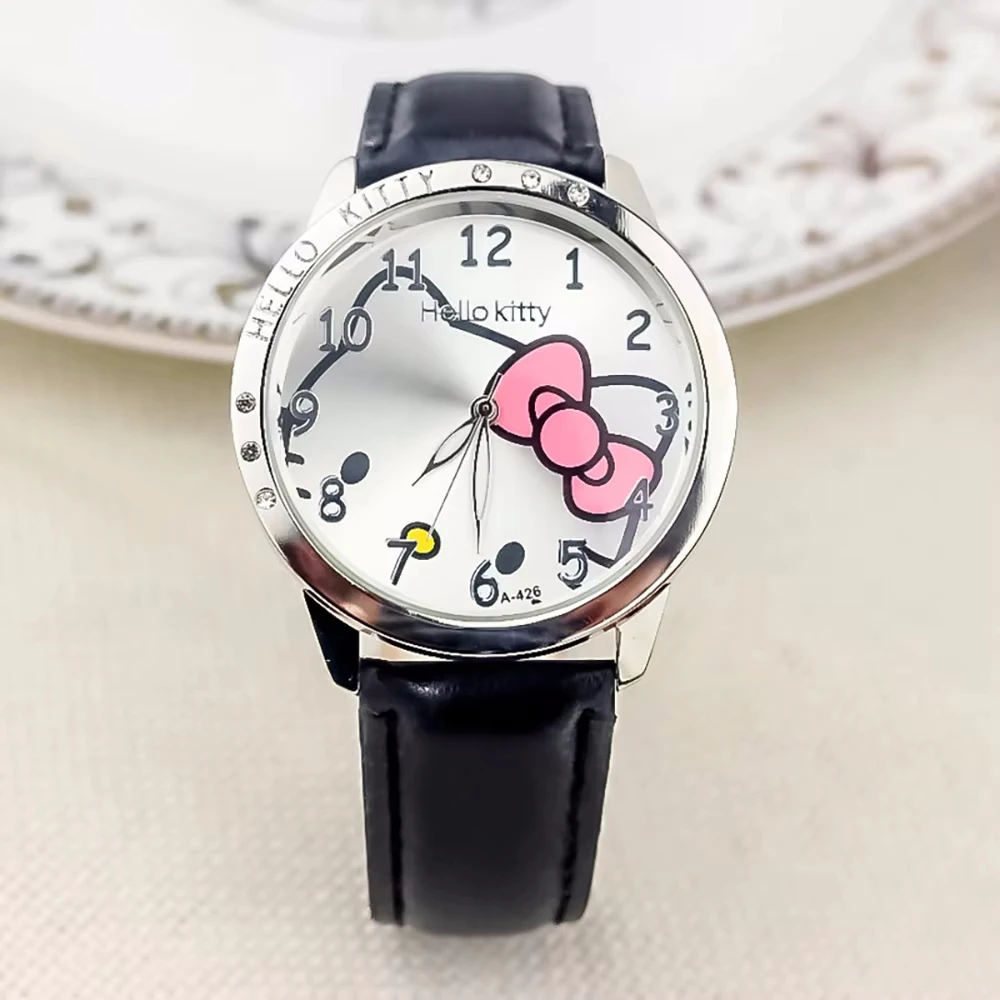 Hello Kitty Sanrio Kids Quartz Watch Women Children Casual Waterproof Kawaii Cartoon Watches Fashion WristWatch Birthday Gifts