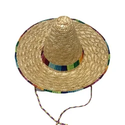 New Children Perform Halloween Hat Carnival Pointy Mexican Straw Hat Festival Ethnic Style Straw Hat