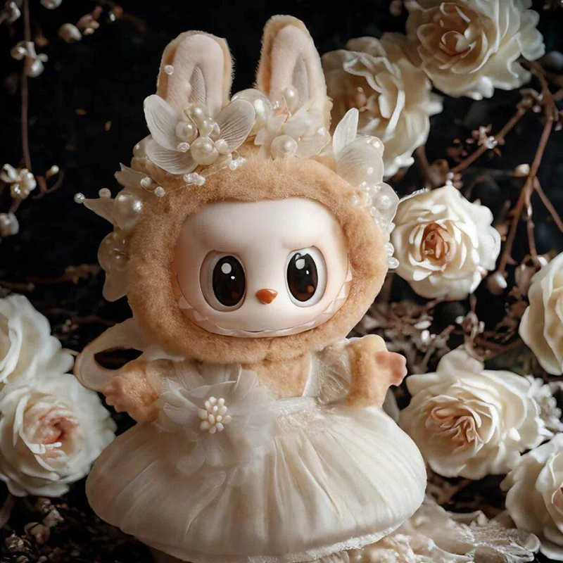 

For 17cm Labubu Clothes Doll Wedding Dress Decoration Skirt Dress Sitting And Standing Posture V1v3 Accessory Girl Gifts No Doll