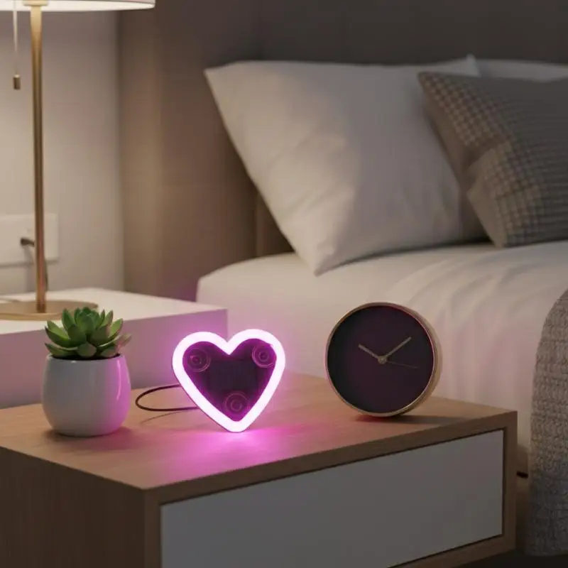 Universal Solar LED Heart Car Light 1Pc Neon Window Decoration Perfect Gift