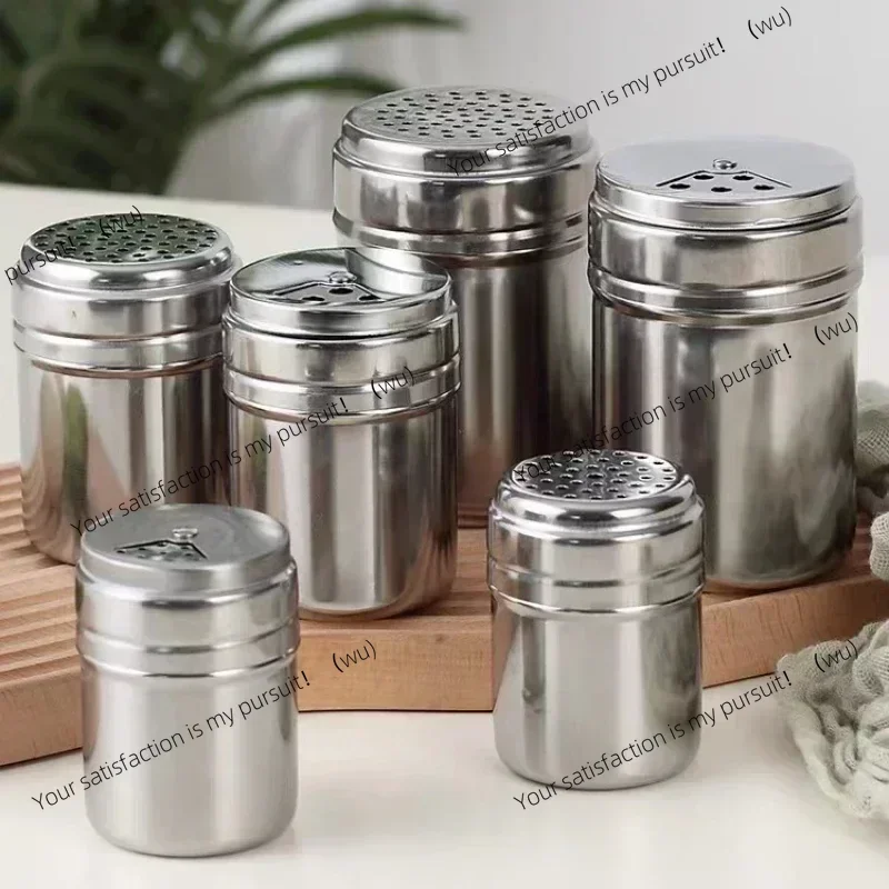 ZOCI-Salt Sugar Bottle Rotating Cover Multi-purpose Stainless Steel Kitchen Gadgets Spice Pepper Shaker Spice Jar Seasoning Can