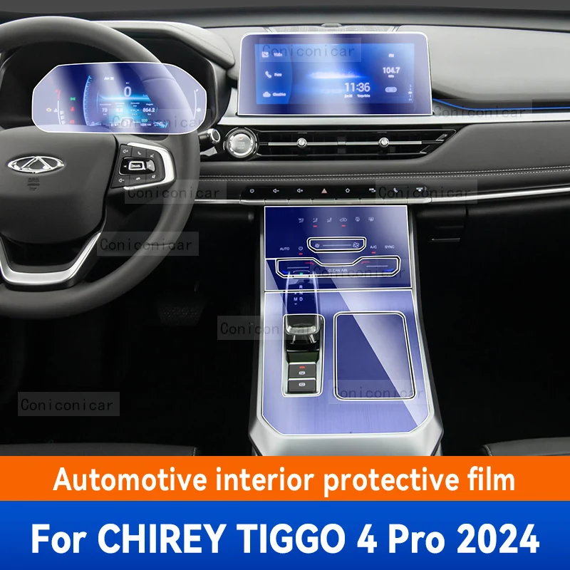 

For CHIREY TIGGO 4 Pro 2024 Car Gearbox Panel Film Dashboard Protective Sticker Interior Anti-Scratch Film Accessories