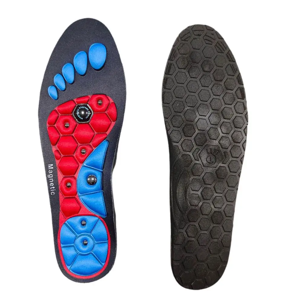 1 Pair Acupressure Insoles Foot Massage Magnetic Massage Comfort Insoles with Foot Therapy for Blood Circulation Pain Relief