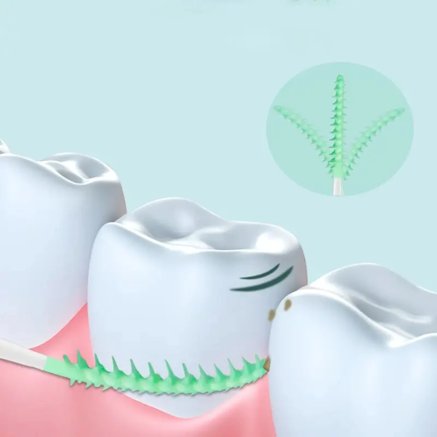 Double-ended Dental Care Interdental Brushes - 20pcs for Effective Flossing, Fresh Breath, Healthy Gums. Oral Hygiene Tools for