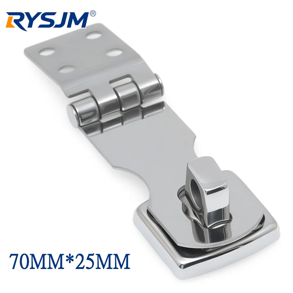 

70MM*25MM Stainless Steel Padlock Doorknob Rotary Hinge Boat Accessory Box Lock Padlock Padlock Hasp Door Clasp Gate Lock Latch