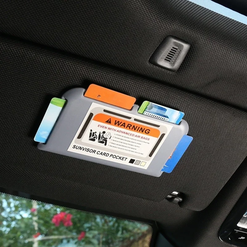 1PC Car Card Clip Sun Visor Organizer Temporary Parking Card Holder Dash Board Paste Mount Auto Interior Storage Stowing Tidying