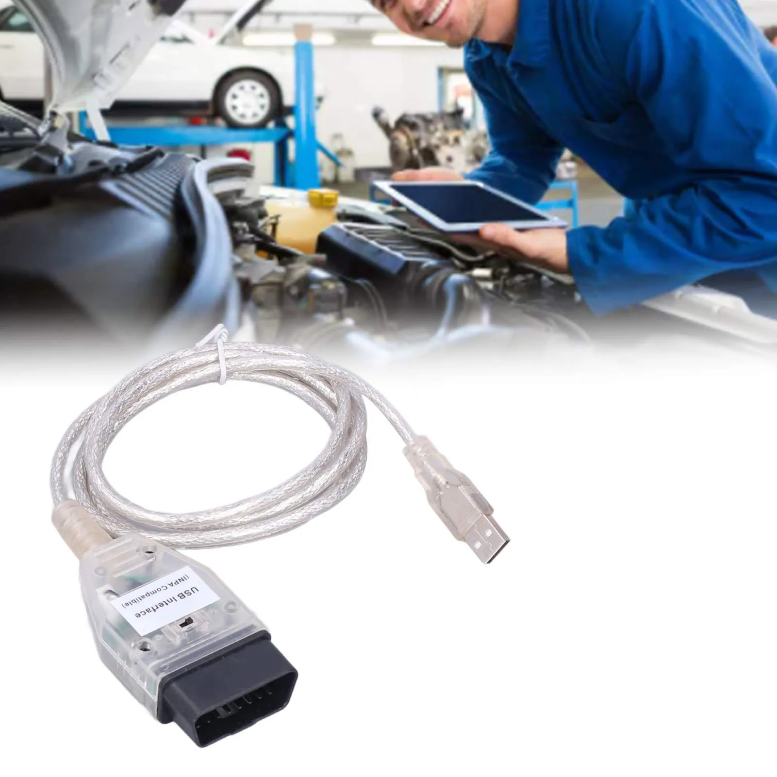 

OBD2 USB-кабель Интерфейс ABS Легкие антивозрастные автомобильные диагностические кабели Прочные износостойкие для автомобилей