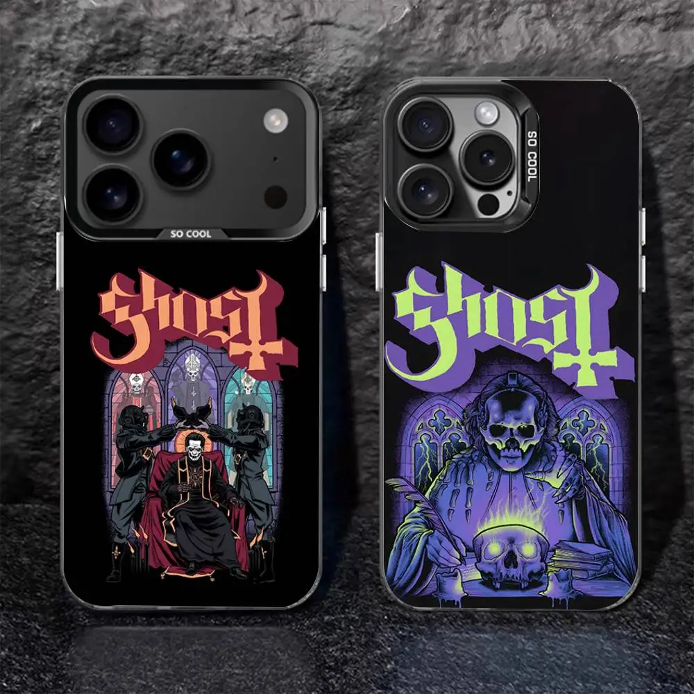 

G-Ghost Heavy Metal Band Black Matte Shockproof CoverPhone Case For iPhone 17,16,15,14,13,12,11,Pro,Max,Plus