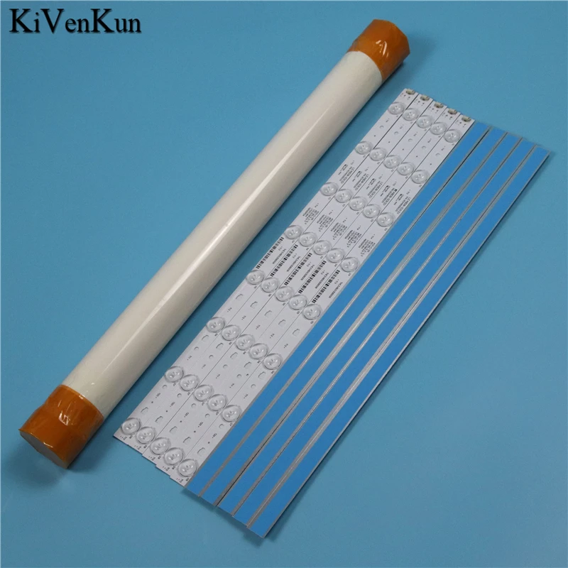 10 قطعة شرائط الإضاءة الخلفية LED لبايونير PLE-4806FHD القضبان LE48D8-03(A) صفيف العصابات ل JVC LT-48C570 أطقم الحكام ألواح الأشرطة