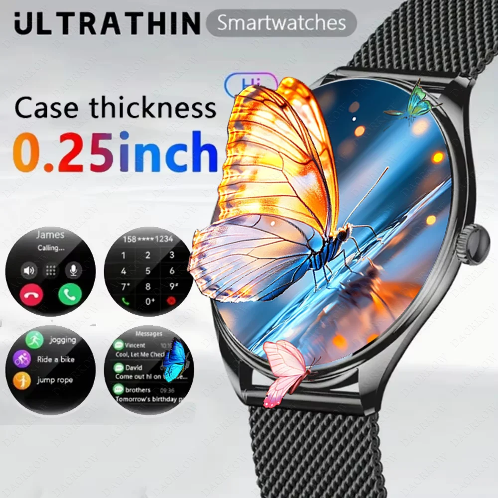 

DAORKOW 2025 New Men's and women's smartwatch with 1.43-inch ultra-thin high-definition AMOLED display outdoor sports smartwatch