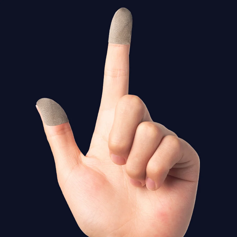 

2 Bags Non-Slip Carbon Fiber Mobile Gaming Finger Stickers Disposable Gaming Thumb Sleeves Lightweight Durable Finger Covers