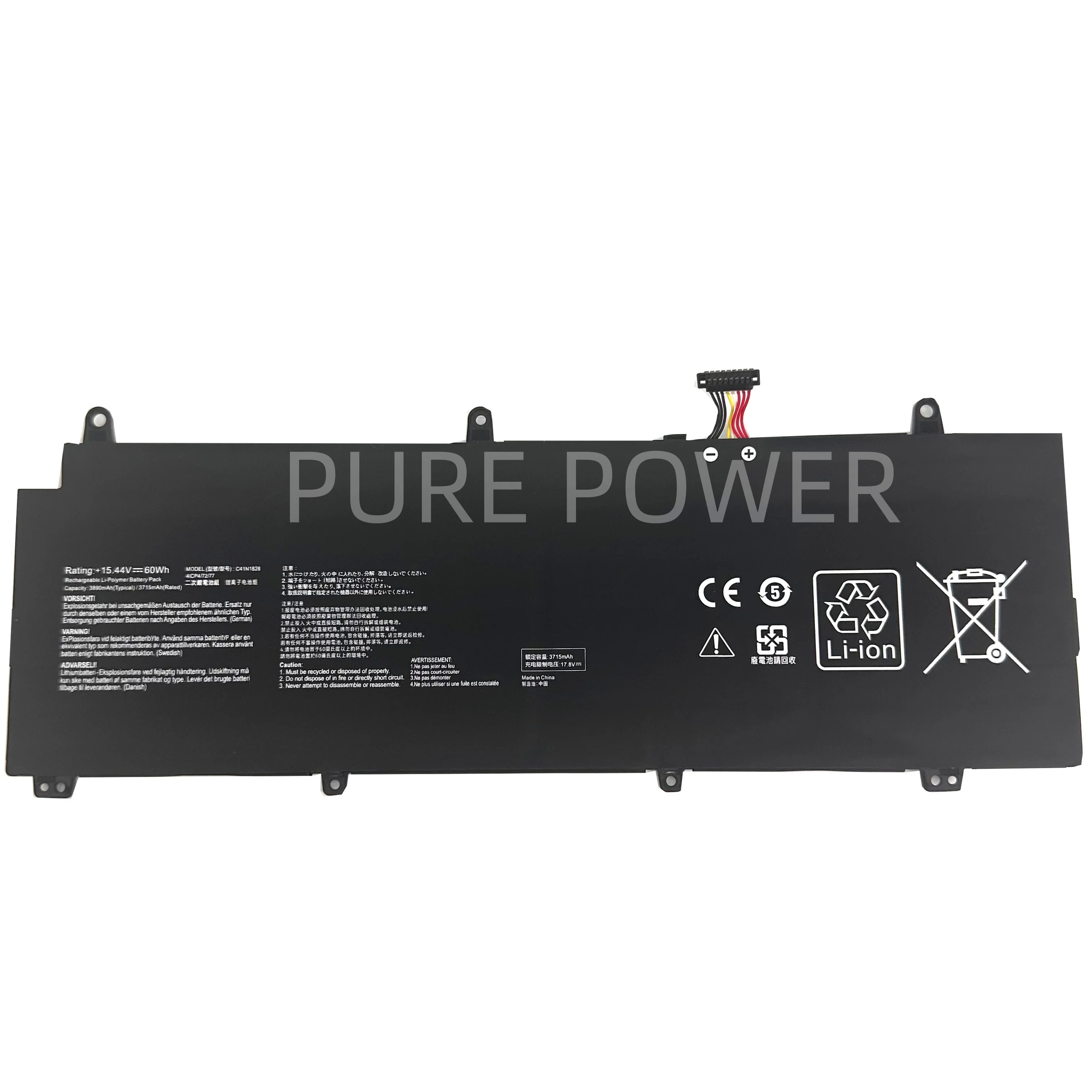 New Laptop Battery C41N1828 15.44V 60WH 3890mAh High Quality For ASUS ROG Zephyrus S GX531GWR GX531GV GX531GW GX531GV-ES003T