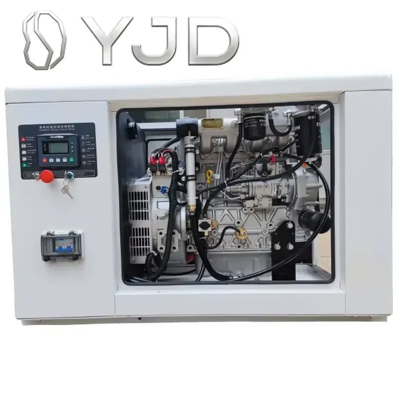 YJD 8kVA Single Phase 240V Water Cooled Compact Diesel Marine Generator 8kw with Silent Sound Enclosure 50Hz Single Frequency