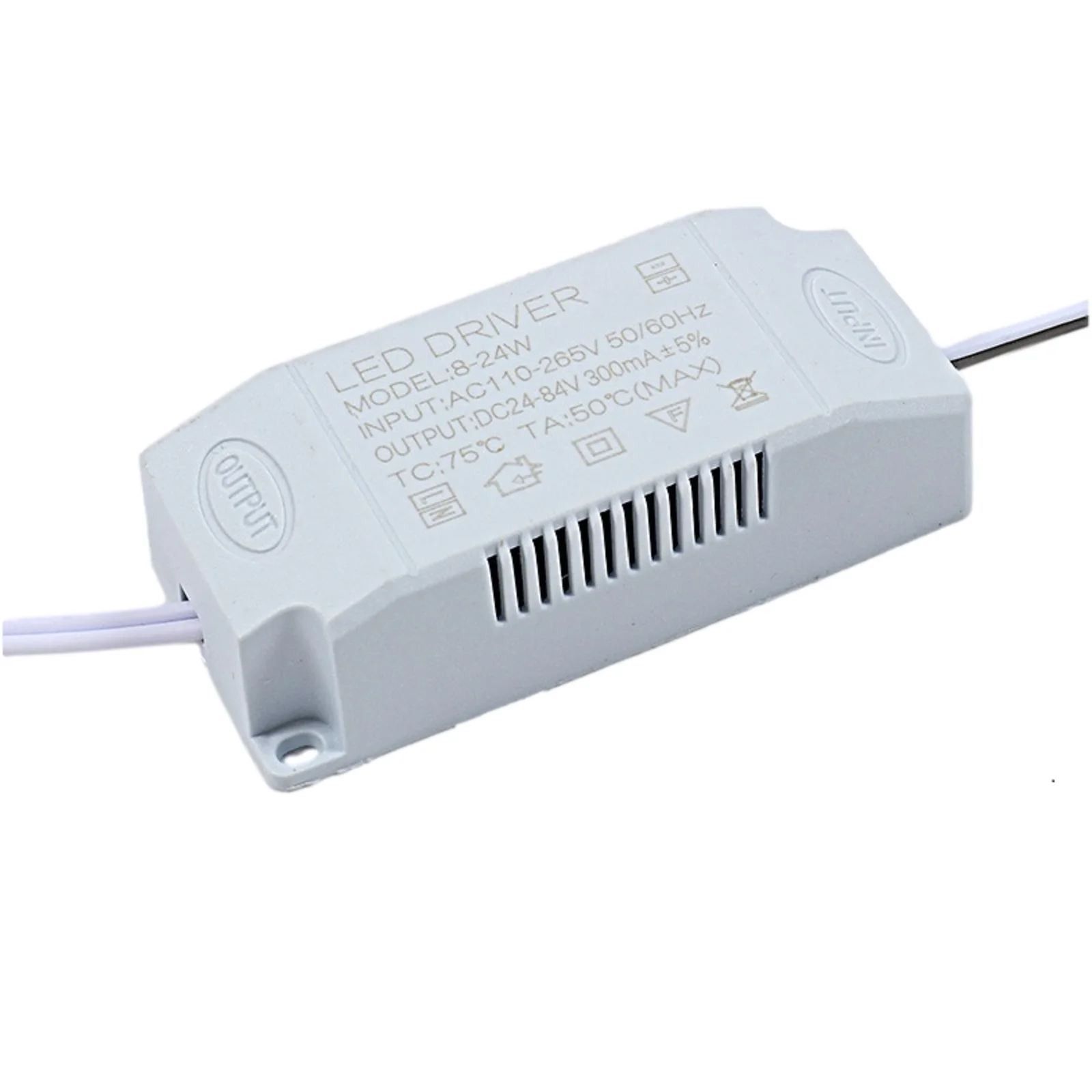 Electronic Transformer LED Driver Ceiling Light 8-24W 80* 35* 23MM AC180-265V50/60HZ Terminal Safety Regulations